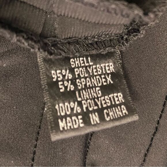 Adrianna Papell Stitched Up & Down Tuck Pleat Black Cocktail Shift Dress Size 12 - Picture 10 of 12